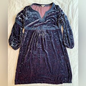 Sundance Purple Velvet Tunic with Crocheted Trim